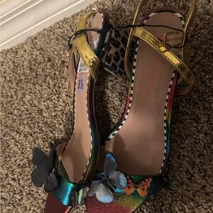 Betsey Johnson Multicolor Butterfly Heels